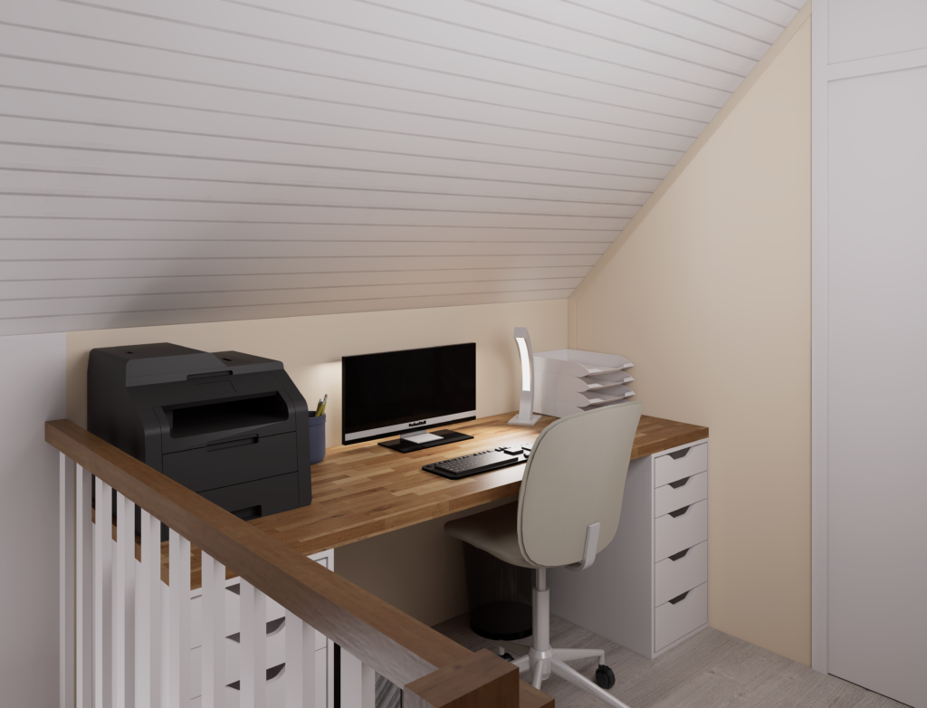 COIN BUREAU vu de gauche EN PHOTO REALISME