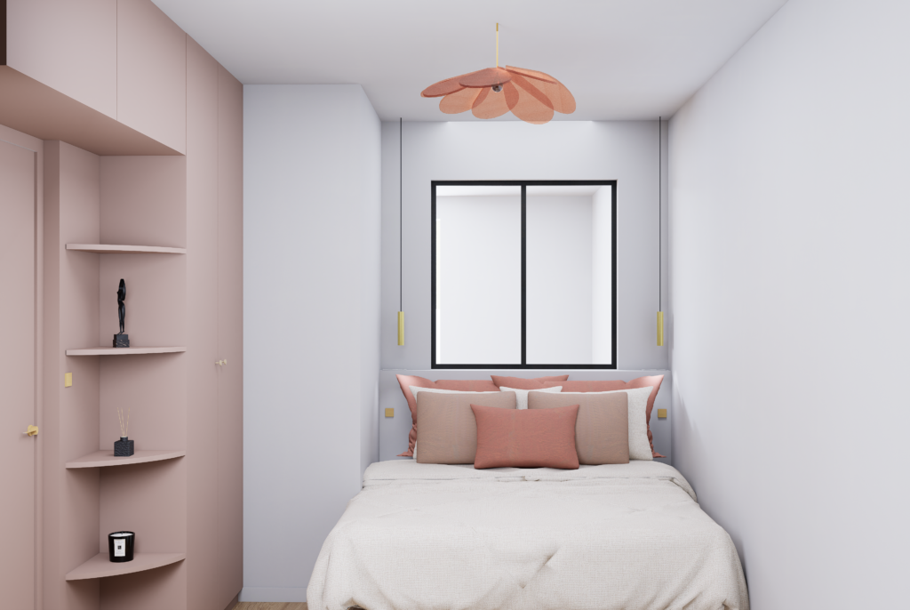 photorealisme chambre parentale avec verriere